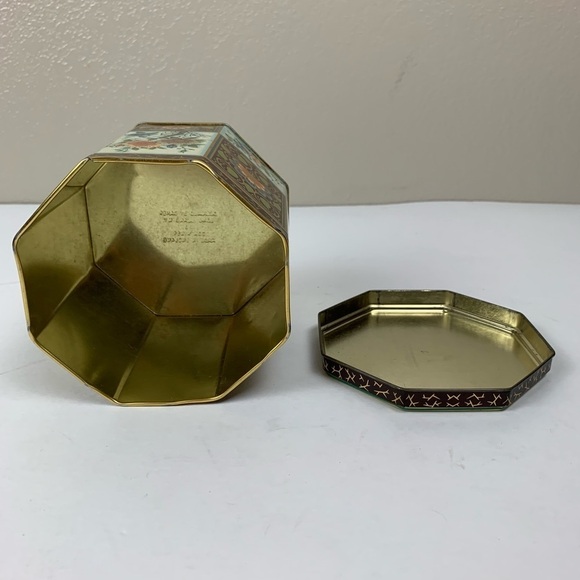 Metal Container with Beautiful Enamel Paintings